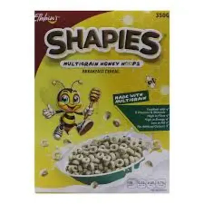 Elbbin Shapies Multigrain Honey Hoops 350G
